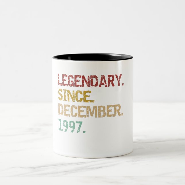 Caneca De Café Em Dois Tons Lendário desde dezembro de 1997 (Centro)