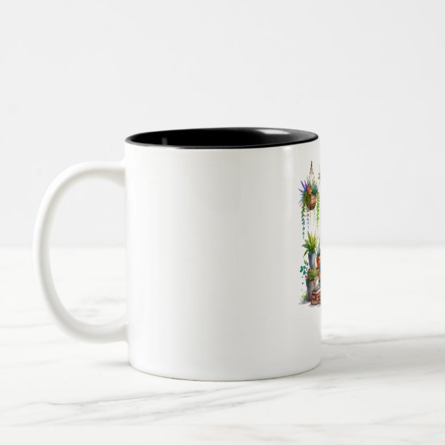 Caneca De Café Em Dois Tons Lendo as garotas amantes personalizadas (Esquerda)