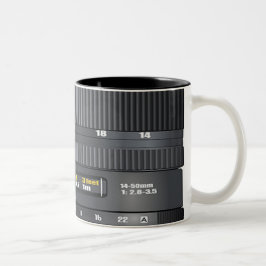 Caneca De Café Em Dois Tons Lente da câmera
