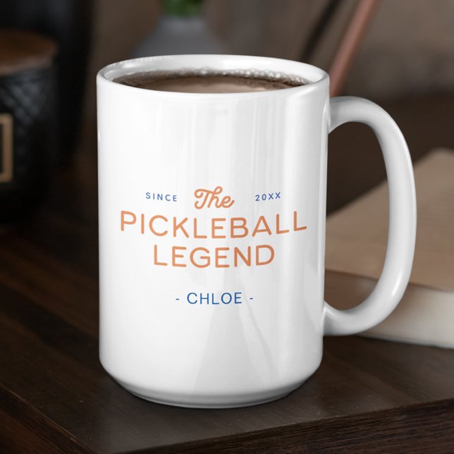 Caneca De Café Em Dois Tons Lente Personalizada do Pickleball Moderno (Criador carregado)