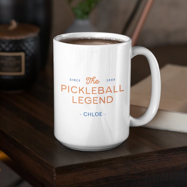 Caneca De Café Em Dois Tons Lente Personalizada do Pickleball Moderno (Criador carregado)