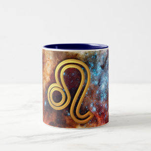 Caneca De Café Em Dois Tons Leo
