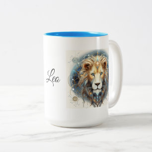 Caneca De Café Em Dois Tons Leo Zodiac Mug, 15 oz
