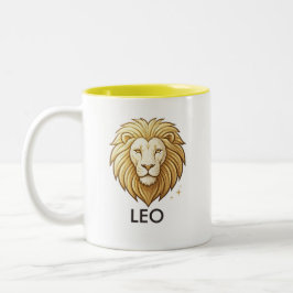 Caneca De Café Em Dois Tons Leo Zodiac Sign Astrology Birthday Coffee Mug