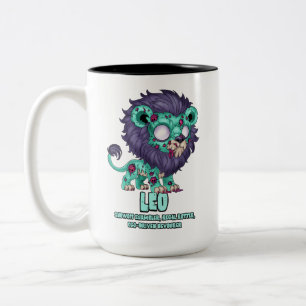 Caneca De Café Em Dois Tons Leo Zombie