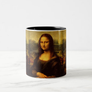Caneca De Café Em Dois Tons Leonardo Da Vinci Mona Lisa Pintura De Arte Bela