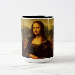 Caneca De Café Em Dois Tons Leonardo Da Vinci Mona Lisa Pintura De Arte Bela