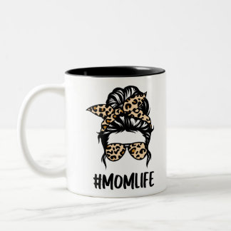 Caneca De Café Em Dois Tons Leopardo - Imprima a vida da mãe