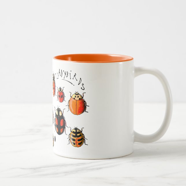 Caneca De Café Em Dois Tons Les Coccinelles - joaninha (Direita)