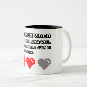 Caneca De Café Em Dois Tons Les jeux vidéo ont gâché mãe vie