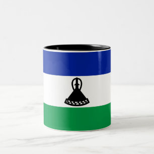 Caneca De Café Em Dois Tons Lesoto Flag