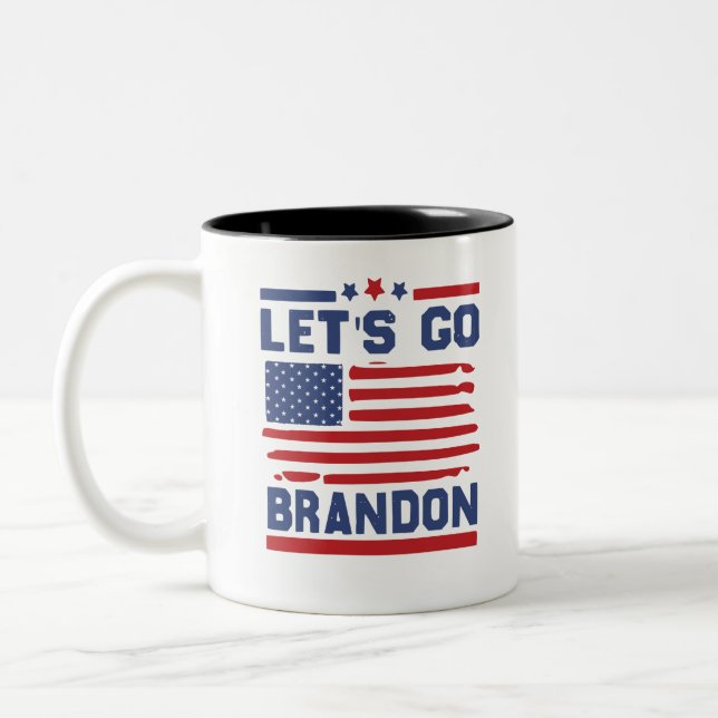 Caneca De Café Em Dois Tons Let’s Go Brandon (Esquerda)