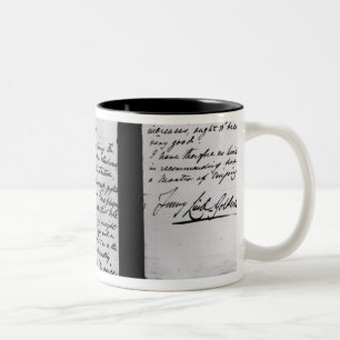 Caneca De Café Em Dois Tons Letra assinada, 1887 (caneta e tinta no papel) (pH