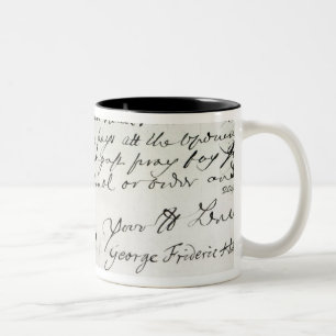 Caneca De Café Em Dois Tons Letra escrita por Handel, em junho de 1716
