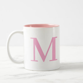 Caneca De Café Em Dois Tons Letra inicial | Monograma Modern Trendy