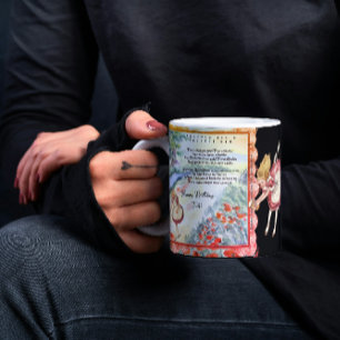 Caneca De Café Em Dois Tons Letras de TweetleDee do Looking Glass