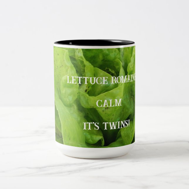 Caneca De Café Em Dois Tons Lettuce Romaine Calm (Centro)