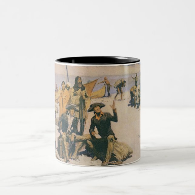 Caneca De Café Em Dois Tons Lewis e Clark no Rio Columbia (Centro)