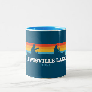 Caneca De Café Em Dois Tons Lewisville Lake Texas Canoe
