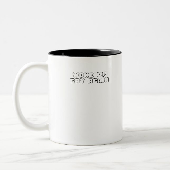 Caneca De Café Em Dois Tons LGBTQ Orgulho LGBTQ Novamente Gay Lésbica (Esquerda)