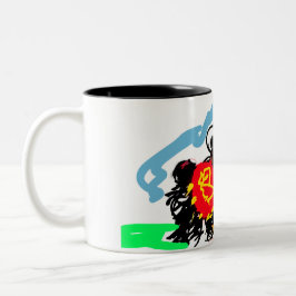 Caneca De Café Em Dois Tons Lhama divertida