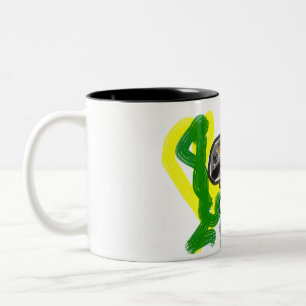 Caneca De Café Em Dois Tons Lhama Joy fofa