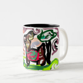 Caneca De Café Em Dois Tons Lhama Preguiçoso