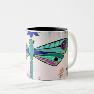 Caneca De Café Em Dois Tons Libélula