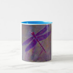 Caneca De Café Em Dois Tons Libélula astral do arrebol da tarde