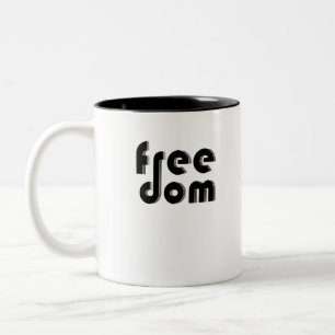 Caneca De Café Em Dois Tons liberdade