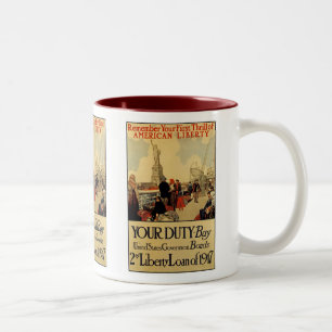 Caneca De Café Em Dois Tons Liberdade Americana