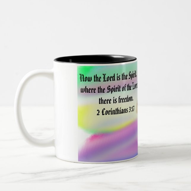 Caneca De Café Em Dois Tons liberdade de jesus  (Esquerda)