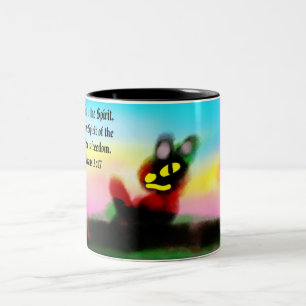 Caneca De Café Em Dois Tons liberdade de Jesus 
