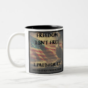 Caneca De Café Em Dois Tons Liberdade não é versão gratuita do Exército de Caf