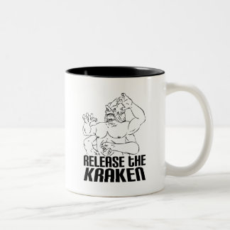 Caneca De Café Em Dois Tons Libere o Kraken