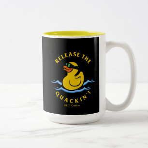 Caneca De Café Em Dois Tons Libere o Quackin