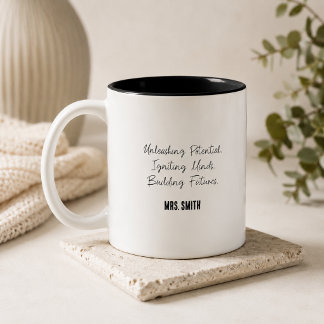 Caneca De Café Em Dois Tons Libertando o Potencial Incitando Mentes