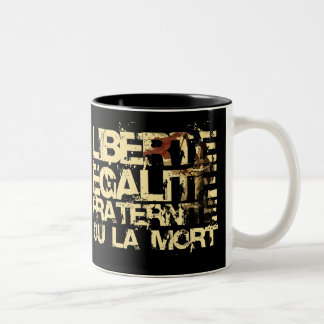 Caneca De Café Em Dois Tons Liberte Egalite Fraternite: Revolução Francesa