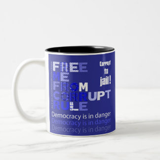 Caneca De Café Em Dois Tons Liberte-me da regra corrompida