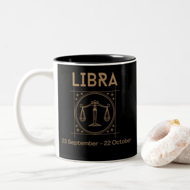 Caneca De Café Em Dois Tons Libra (Com Donut)