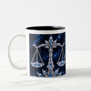 Caneca De Café Em Dois Tons Libra Cristal de Prata Coleção Luxo