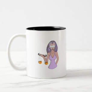 Caneca De Café Em Dois Tons Libra e a Senhora da Justiça