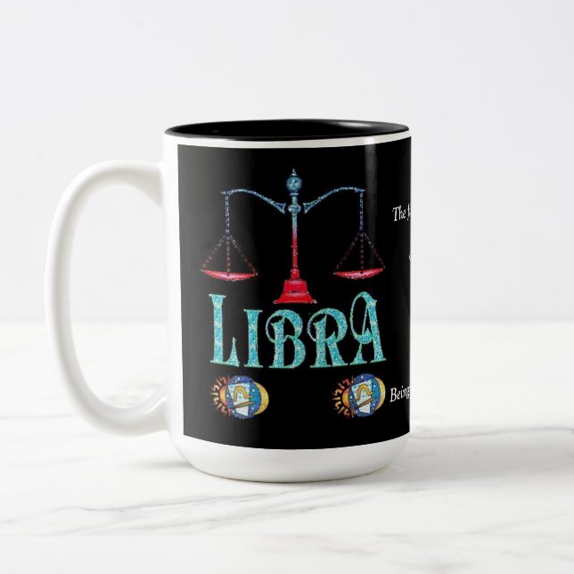 Caneca De Café Em Dois Tons Libra - Sinal de Nascimento Zodiac Mug (Esquerda)