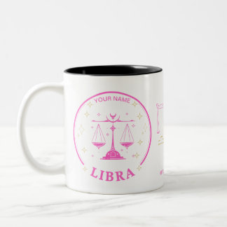 Caneca De Café Em Dois Tons Libra Zodiac 11 oz - Café Mug Personalizado