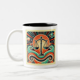 Caneca De Café Em Dois Tons Libra Zodiac - Café