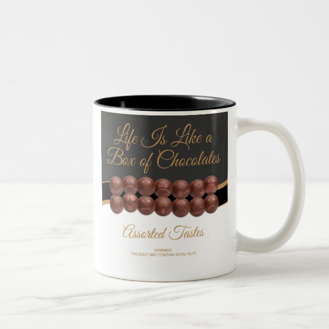Caneca De Café Em Dois Tons Life Is Like a Box of Chocolates (Direita)