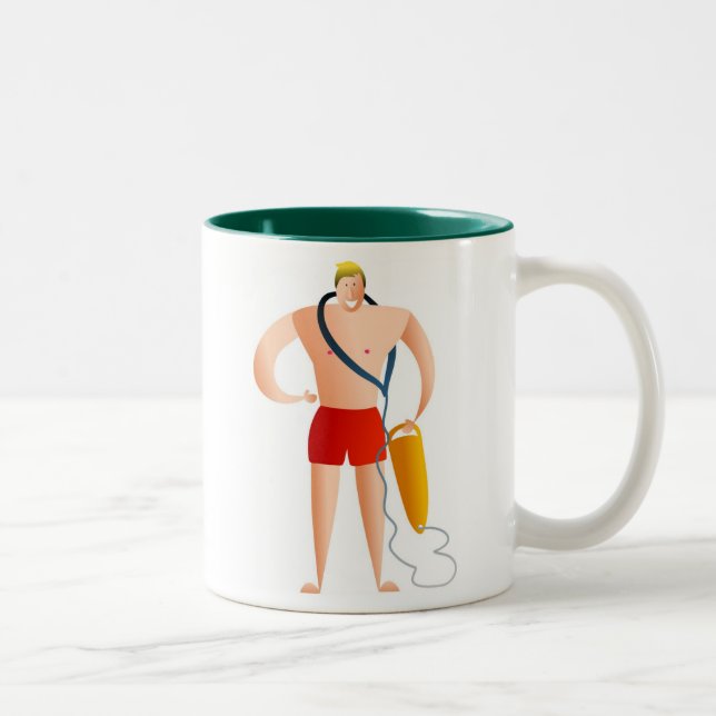 Caneca De Café Em Dois Tons Lifeguard (Direita)