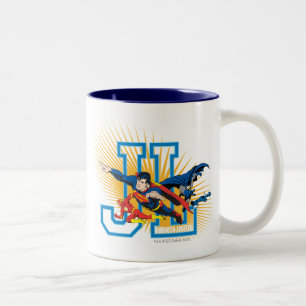 Caneca De Café Em Dois Tons Liga da Justiça Heroes Unida