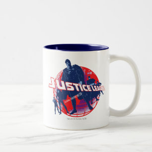 Caneca De Café Em Dois Tons Liga da Justiça, Heróis Globais e Globo
