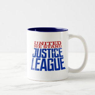 Caneca De Café Em Dois Tons Liga da Justiça   United We Stand Graphic